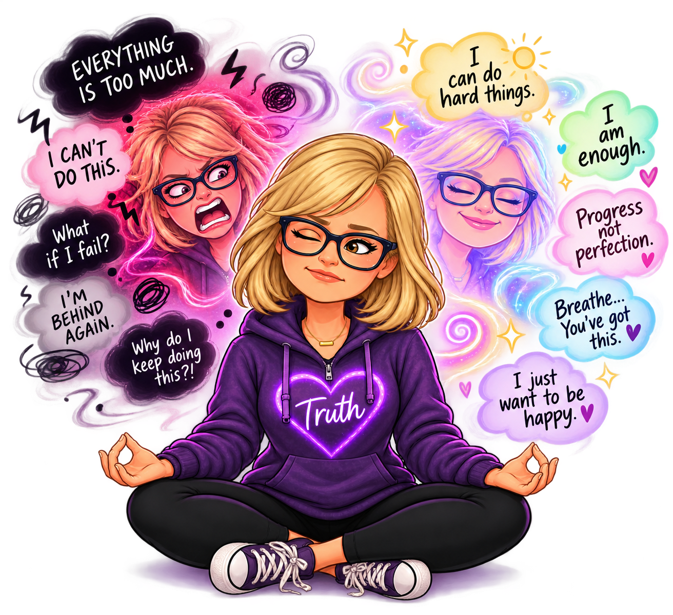 Jilly meditation illustration